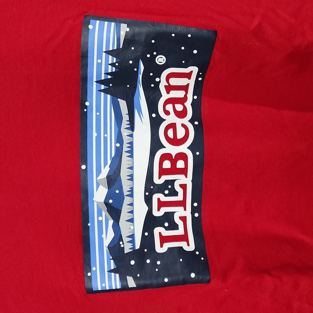 L.L. Bean Long Sleeved Winter Themed T Shirt M - Picture 2 of 7